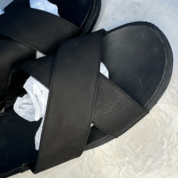 Vince Black Cross-Strap Sandals - Picture 6 of 9